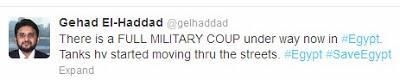 Military coup looming in Egypt, NOW
