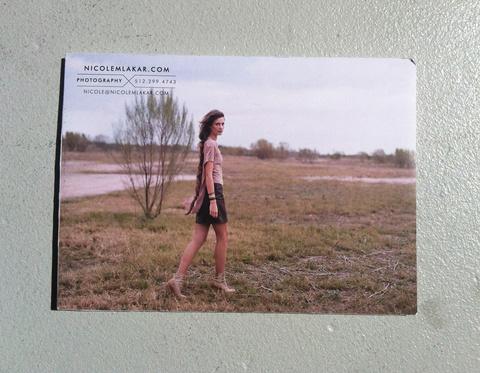 Front cover to Nicole Mlakar from Austin, Texas's Promo Daily package envelope photography work.