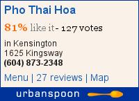 Pho Thai Hoa on Urbanspoon