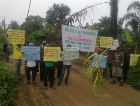 Communities Protest Against Oil Company In Akwa Ibom