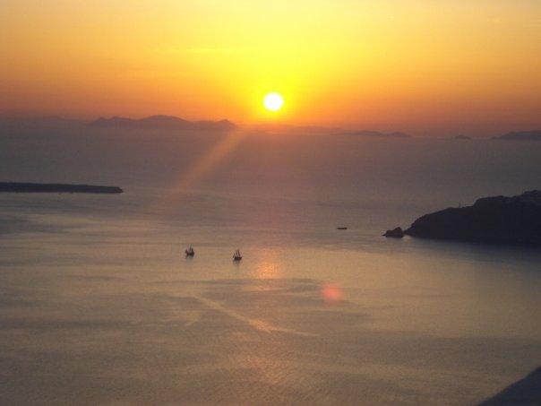 santorini sunset