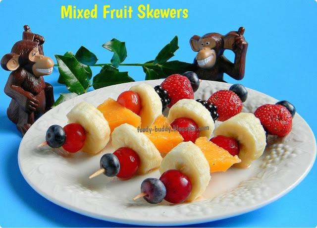 Healthy Mixed Fruit Skewers - Kids Recipe