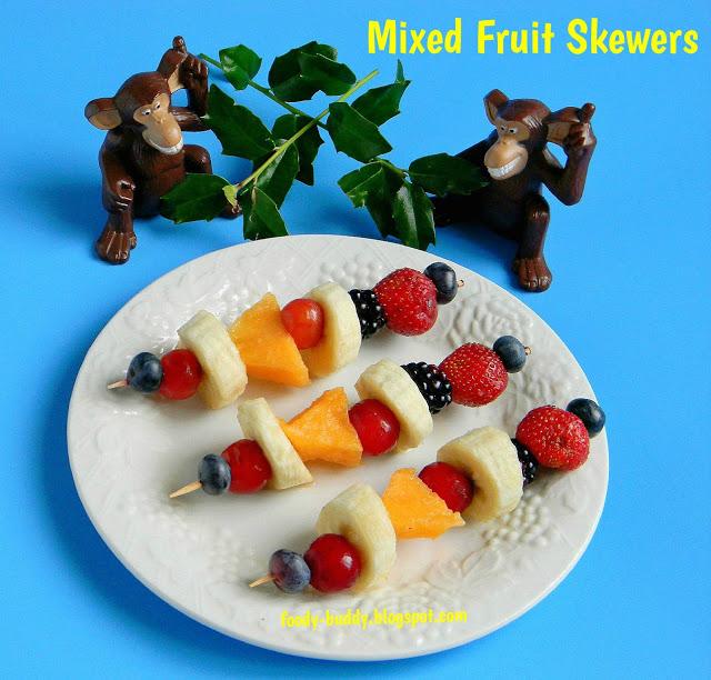 Healthy Mixed Fruit Skewers - Kids Recipe