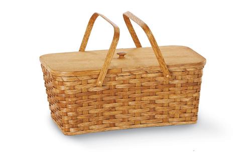The Liberty Americana Picnic Basket by Picnic Plus, made in Amish country in Ohio.