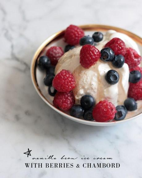 QUICK & EASY DESSERT Vanilla Bean Ice Cream, Berries & Chambord