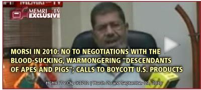 No Peace With Descendants Of Apes And Pigs [Jews]- Morsi In 2010 Interview
