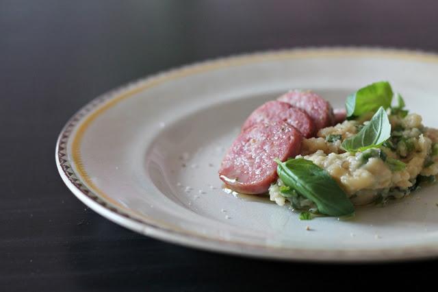 Salsiccia with cannelini beans and fresh basil #96