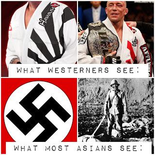 The Nazi Swastika and the Japanese Rising Sun Flag