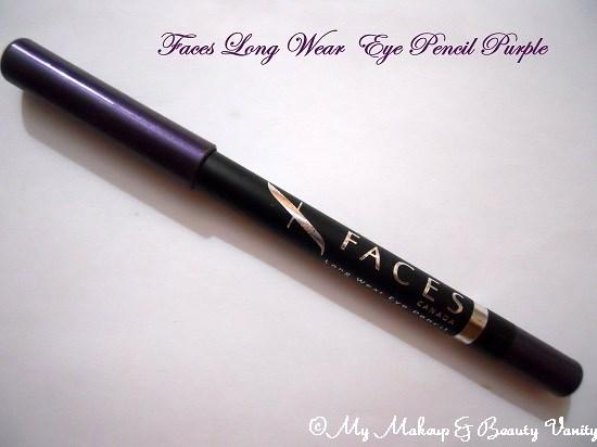 Faces Cosmetics Long Wear Eye Pencil in Purple- Review, Swatch, EOTD