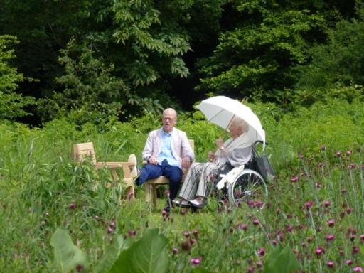 Dianna Athill relaxes in the Prairie Meadow