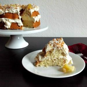 Coconut Pound Cake with Pineapple Curd