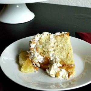 Slice of Coconut Pound Cake with Pineapple Swiss Meringue Buttercream
