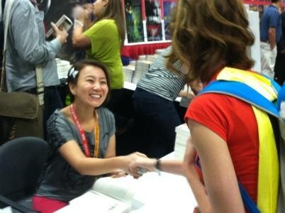 Me meeting Marie Lu at last year's SDCC.
