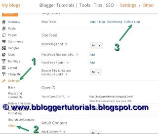 How to Delete Blog on Blogger