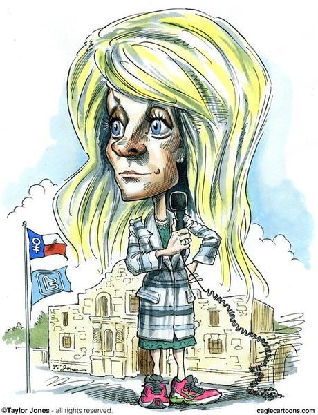 wendy davis filibuster cartoon comic 