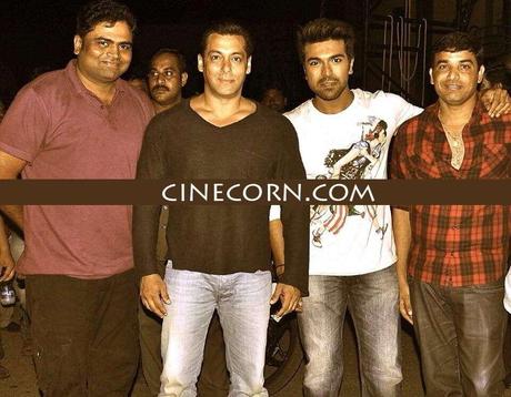 ram charan salman khan photos hyderabad rfc shooting spot pictures images stills gallery Team Yevadu With Salman Khan   Photo