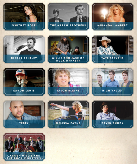 Boots and Hearts 2013 Sunday Line Up