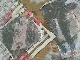 Images of my mixed media pieces in process. Love it, annoyed by it...Mixed media in the works