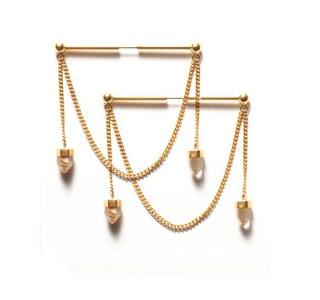 La Belle Russe Earrings in Gold with Smokey Quartz