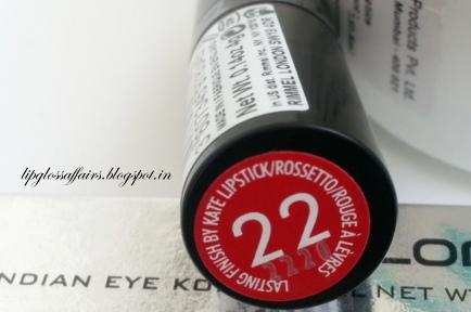 ♥ Rimmel London Kate Moss Lipstick 22 ~ Swatches ♥