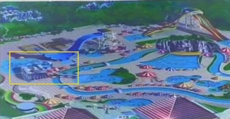 A water slide in the design for the Munsu Wading Pool (Photo: KCTV/KCNA screengrab).