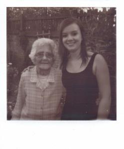 Polaroid taken by Mumma Hann, of myself and my Nana. My Nana is 96.  'I've been to many places in my life, but there are still some places I'd like to go.' - Nana 