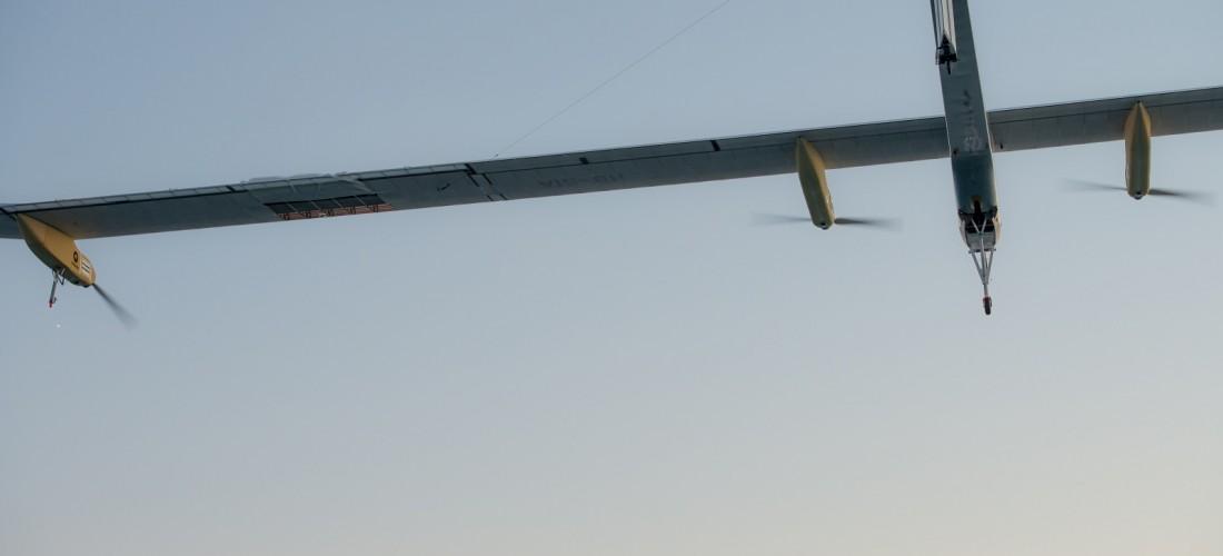 Solar Impulse flying over the Atlantic Ocean near Atlanic City. (Credit: Solar Impulse http://www.solarimpulse.com/)