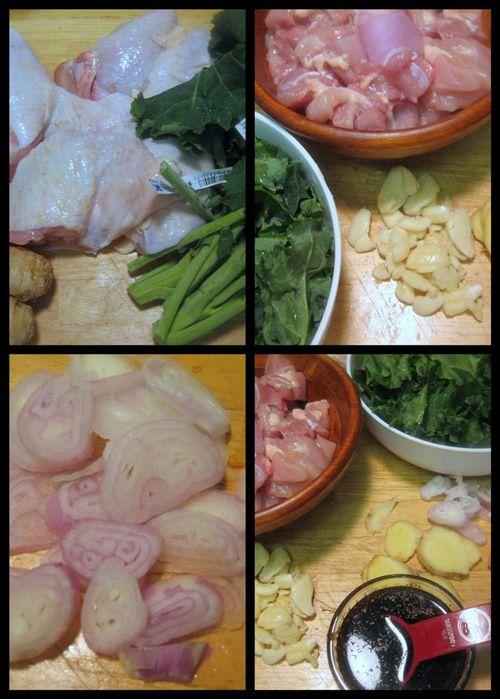 Asian chicken with kale-collage1