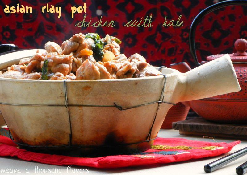 Cantonese Style Clay Pot Chicken with Kale 