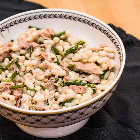 Tuna and Flageolet Bean Salad with Garlic Scapes (4 of 5)