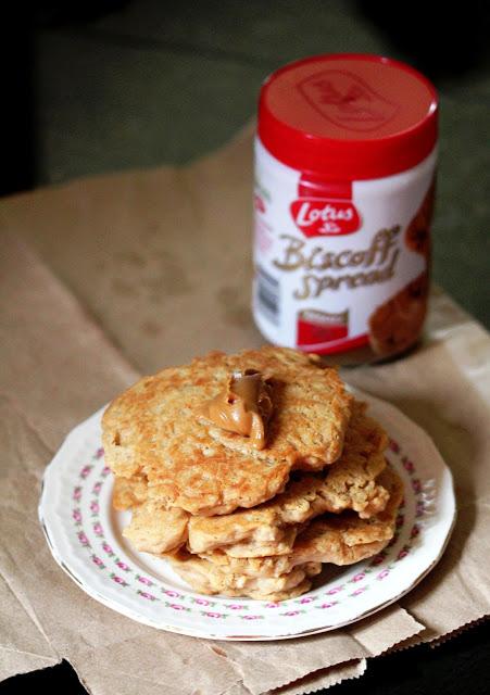 Vegan Speculoos or Biscoff (Cookie Butter) Pancakes