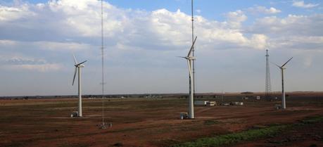 SWiFT — Scaled Wind Farm Technology Facility. (Credit: Texas Tech University)