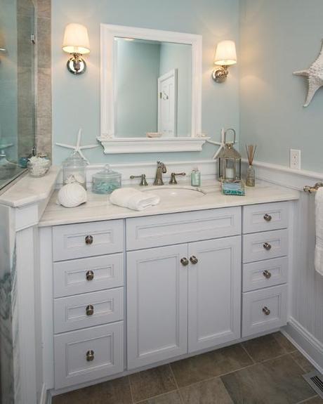 traditional bathroom Coastal Design: Perfect Summer Style HomeSpirations