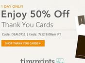 Enjoy Personalized Thank Cards from Tiny Prints Only!