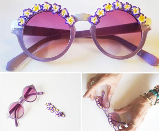flower sunglasses DIY