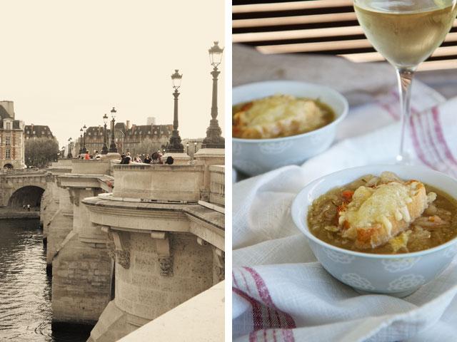 French onion soup and Paris
