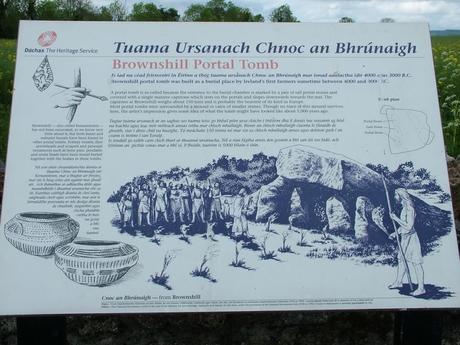 brownshill portal tomb sign - ireland
