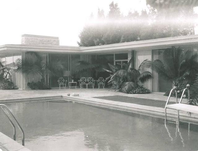 A behind the gate look at Jennifer Aniston's Bel Air property in the 1960's, when it belonged to Maybelline founder, Tom Lyle Williams