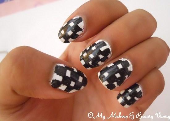 Checkered Nail Art Tutorial - Paperblog