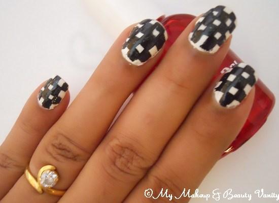 checkered nail tips+tutorial+nail art tutorial+nail art+nail+tutorial