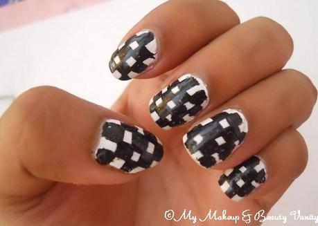 checkered nail art tutorial+nail art tutorial+nail art+nail+tutorial+checkered+nail art designs