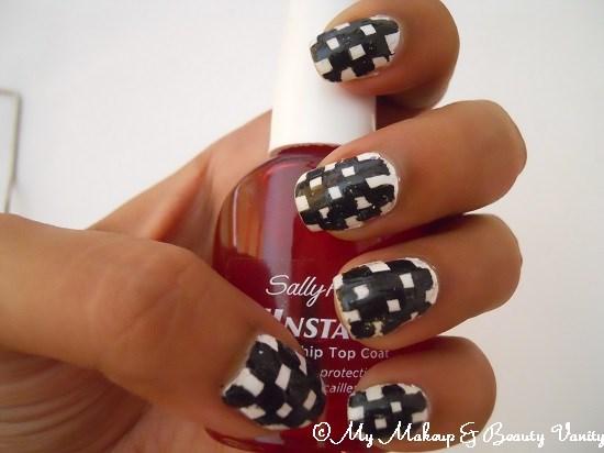 checkered nail art +nail art tutorial+nail art+nail+tutorial