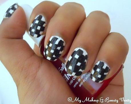 checkered nail art tutorial+nail art tutorial+nail art+nail+tutorial+plaid nail art
