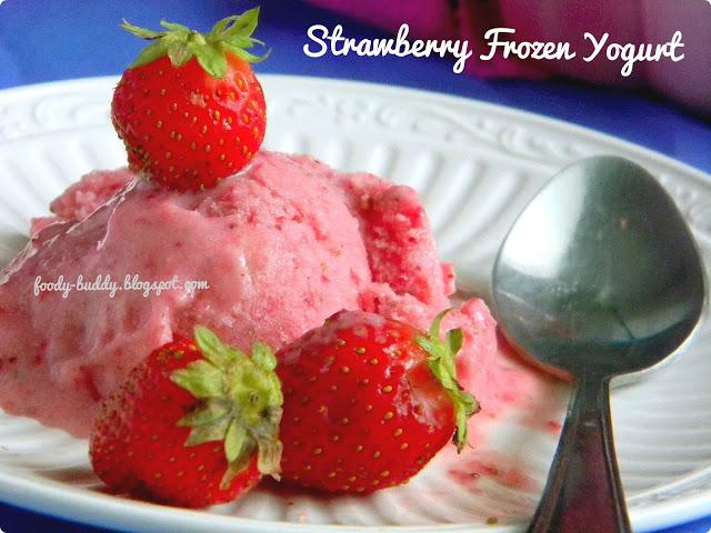 Homemade Strawberry Frozen Yogurt - Summer Recipes