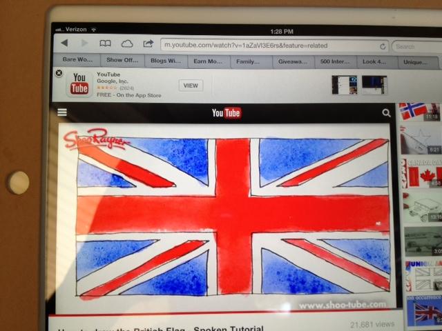 how to draw the Union Flag video on Youtube