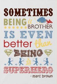 being a brother is beter than being a superhero quote