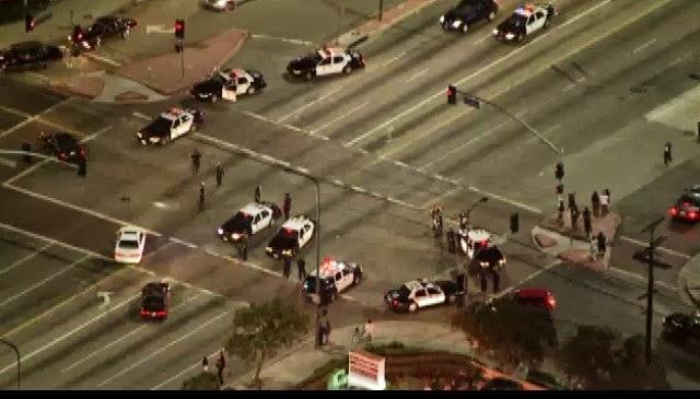 LAPD SHOOTS BEAN BAGS AT PROTESTORS!!!