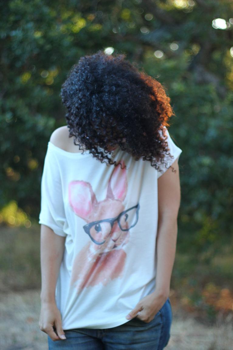 bunny tee, amber lucas, amused blog, romwe tees