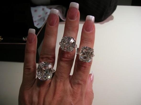 65 carats of diamond engagement rings by Leviev