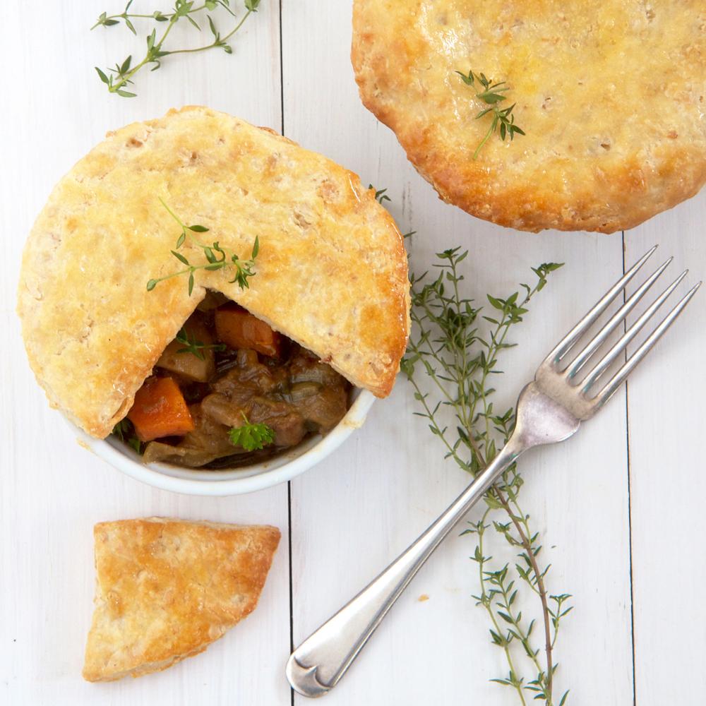 Beef, vegetable and caramelized onion pot pies post image